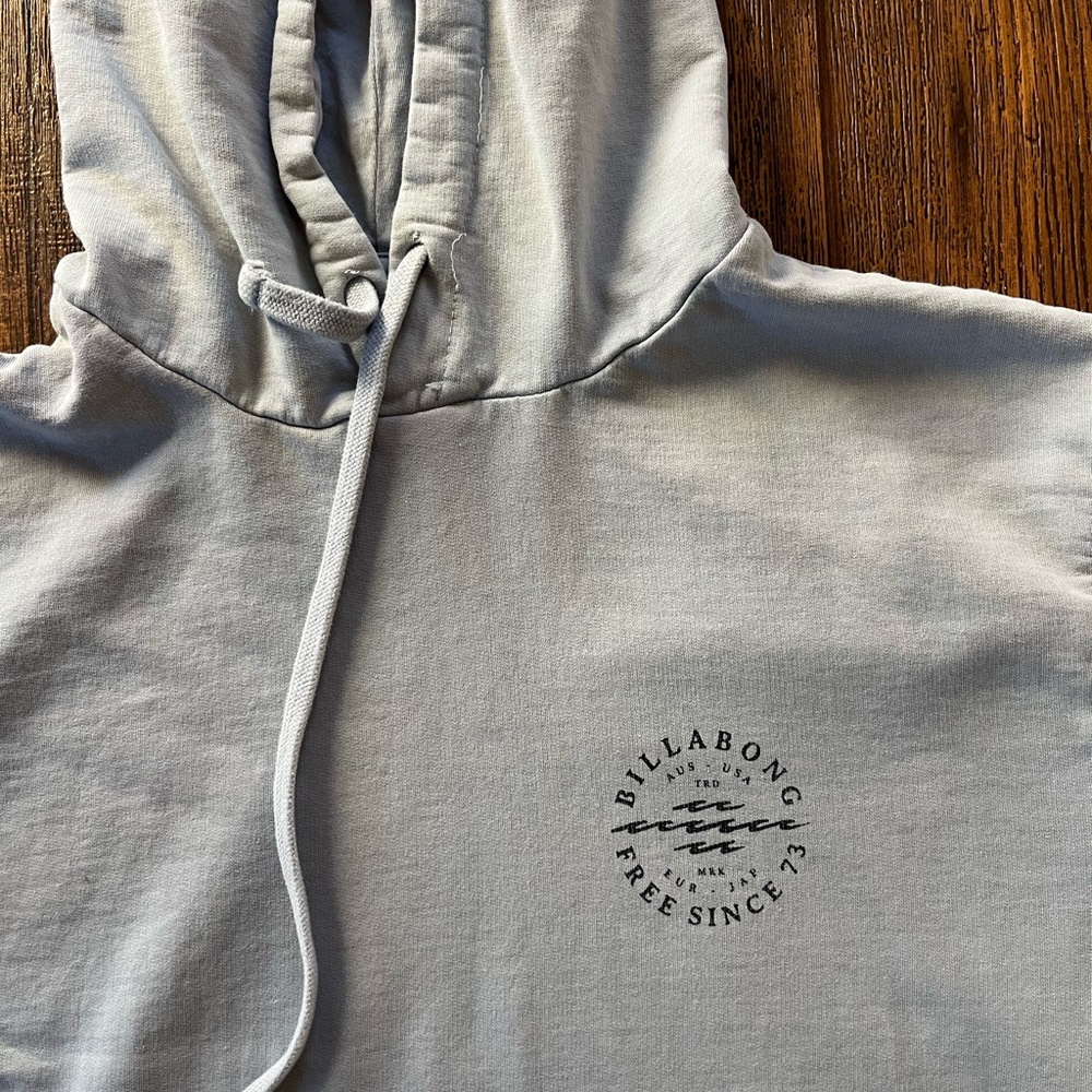 Men's‎ Billabong Hoodie Sweatshirt Gray Solid M Surf Beach LUAU Casual Aussie